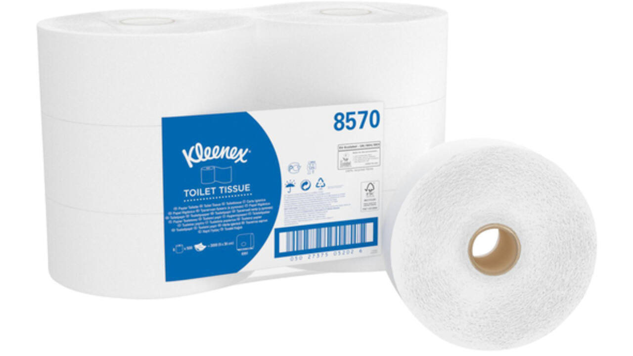 Toiletpapier Kleenex jumbo 2-laags 200m wit 8570