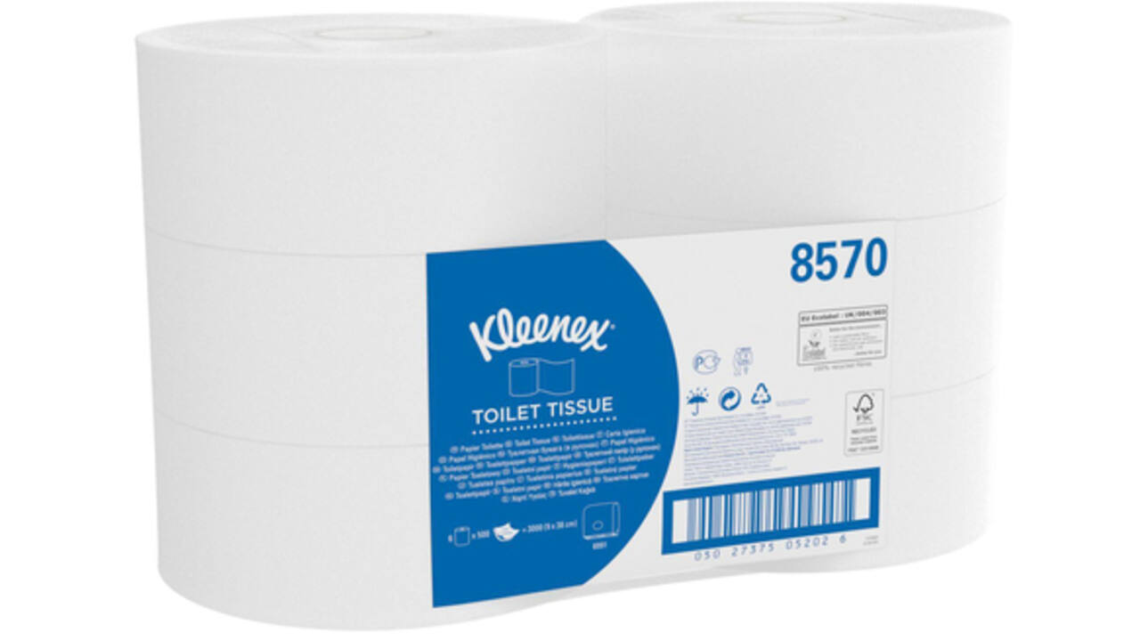 Toiletpapier Kleenex jumbo 2-laags 200m wit 8570