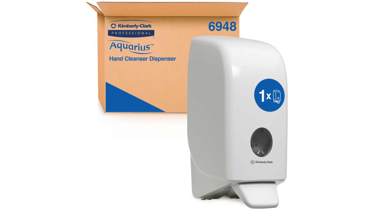 Handzeepdispenser Aquarius 1 liter wit 6948