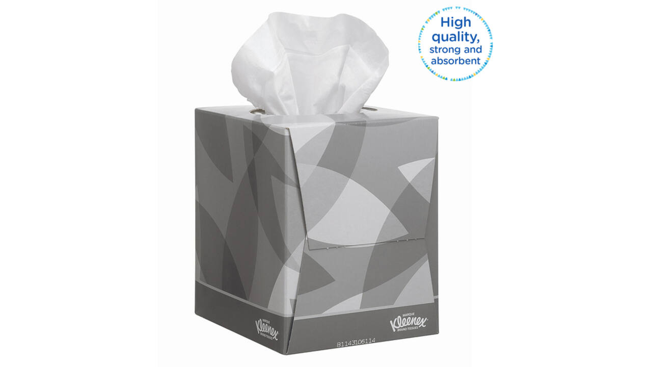 Facial tissues Kleenex 2-laags kubus 12x88stuks wit 8834