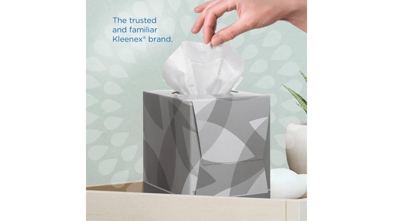 Facial tissues Kleenex 2-laags kubus 12x88stuks wit 8834