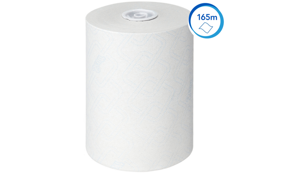 Handdoekrol Scott Slimroll 1-laags 165m wit 6623