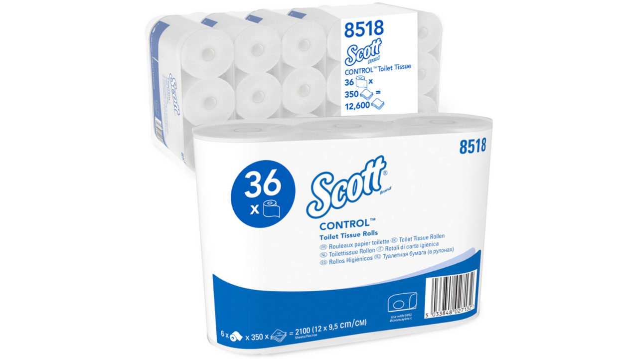 Toiletpapier Scott Control 3-laags 350vel wit 8518