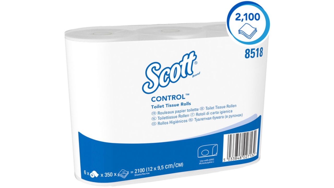 Toiletpapier Scott Control 3-laags 350vel wit 8518