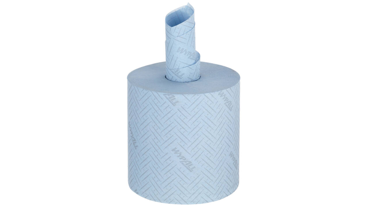 Poetsrol WypAll L10 1-laags 19,5x304m 800vel blauw 7255