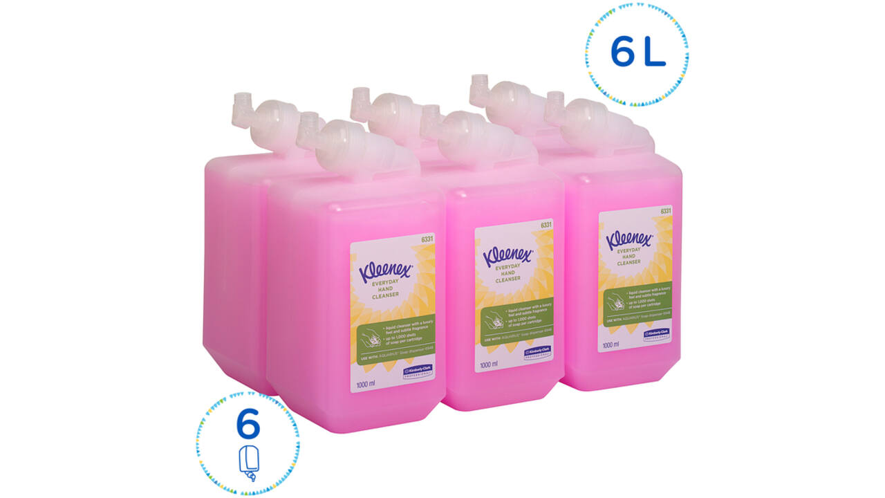 Handzeep Kleenex dagelijk gebruik roze 1000ml 6331