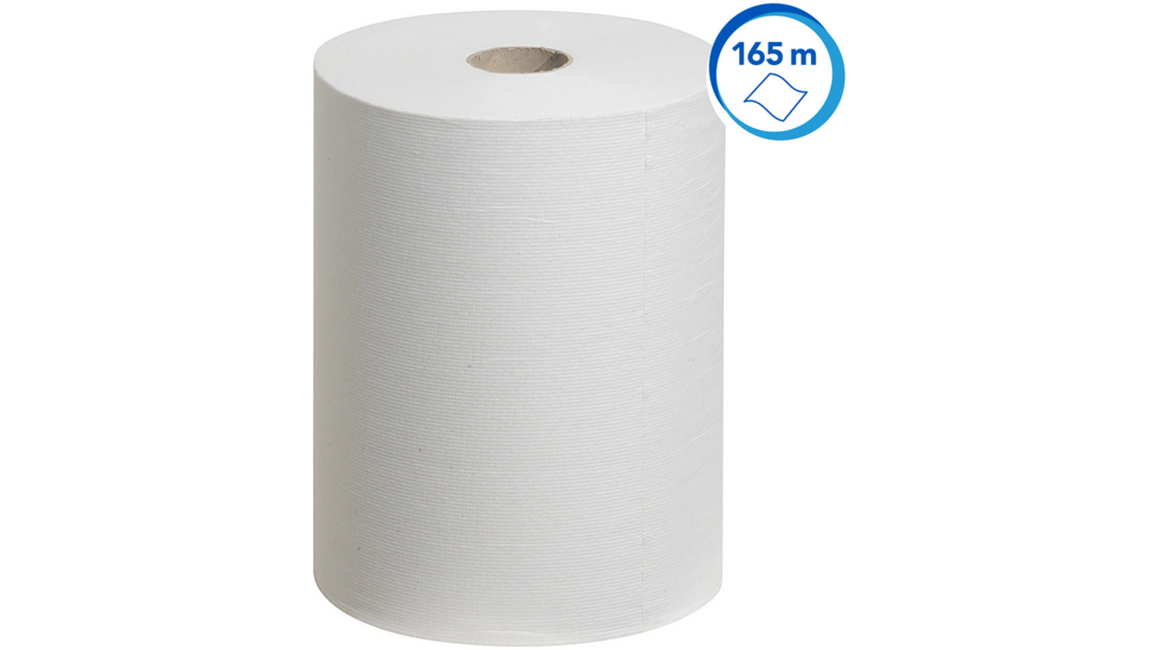 Handdoekrol Scott Slimroll 1-laags 165m wit 6657
