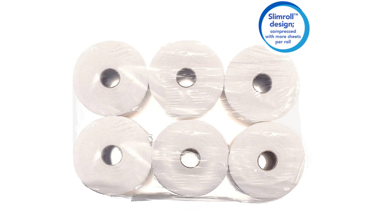 Handdoekrol Scott Slimroll 1-laags 165m wit 6657