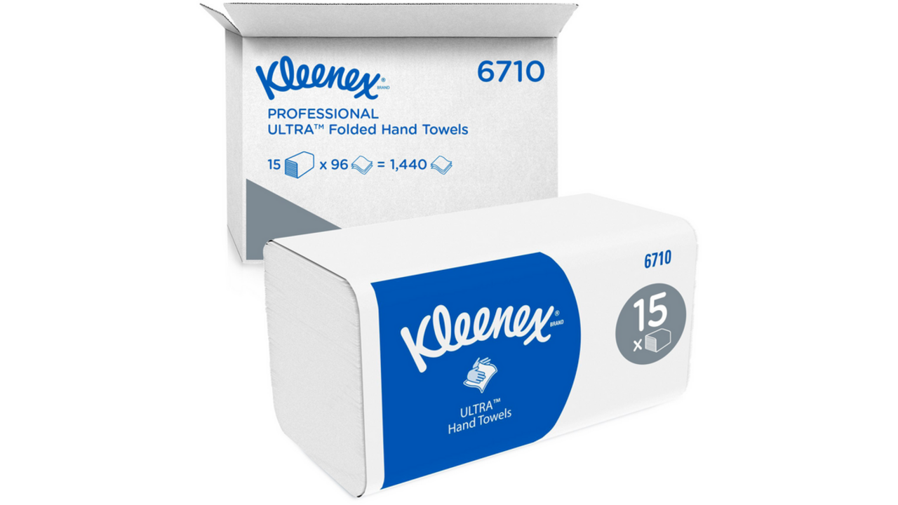 Handdoek Kleenex Ultra i-vouw 3-laags 21,5x31,8cm wit 15x96stuks 6710