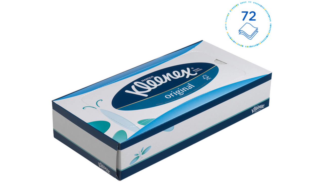 Facial tissues Kleenex 3-laags standaard 12x72stuks wit 8824