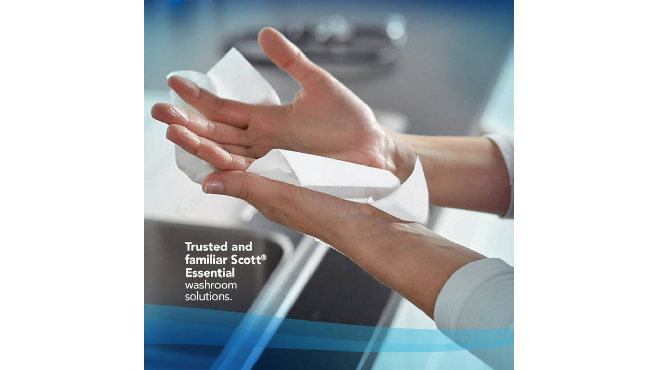 Handdoek Scott Essential i-vouw 1-laags 20x21cm wit 15x340stuks 6617