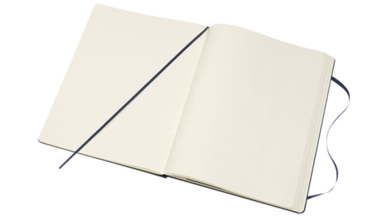 Notitieboek Moleskine XL 190x250mm blanco hard cover sapphire blue