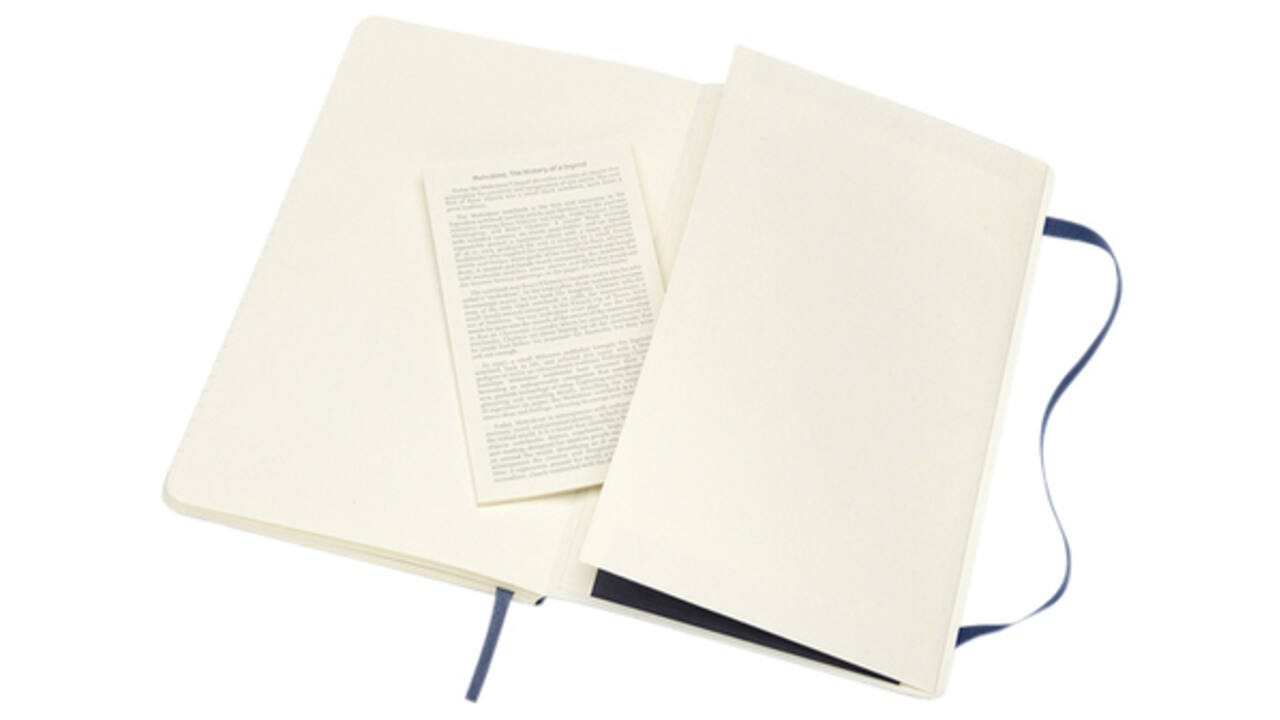 Notitieboek Moleskine large 130x210mm lijn soft cover sapphire blue