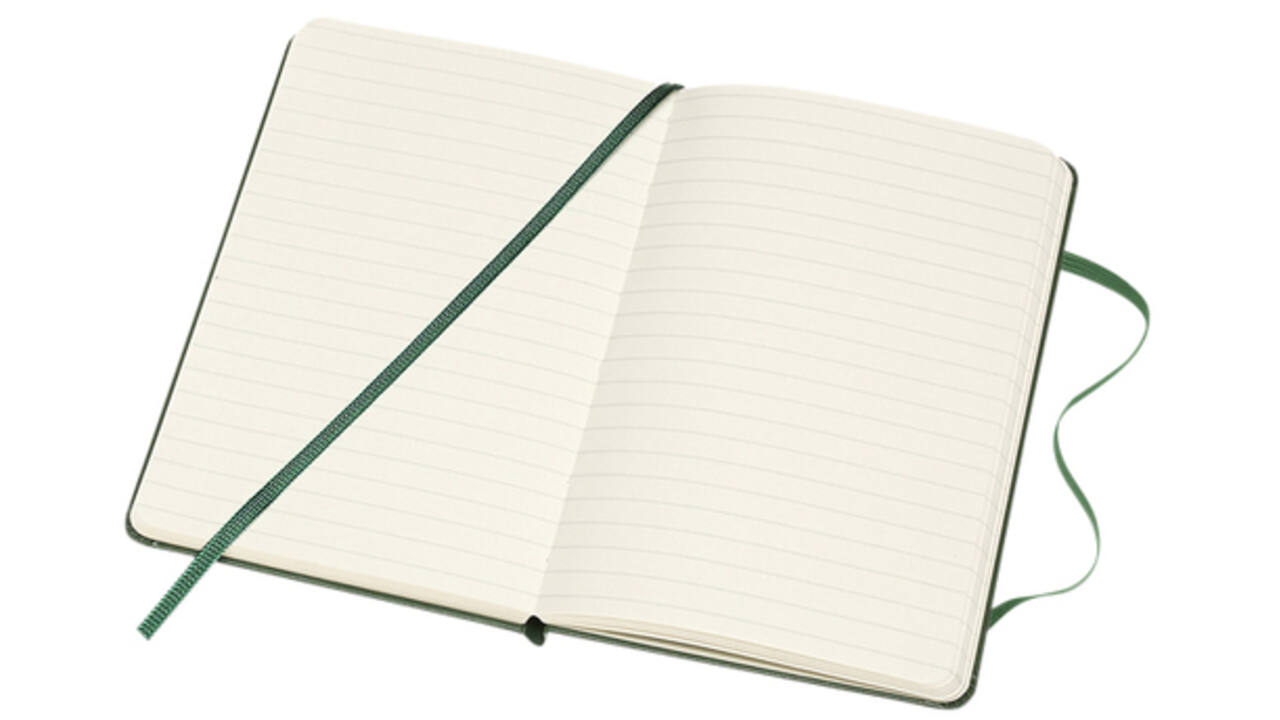 Notitieboek Moleskine pocket 90x140mm lijn hard cover myrtle green