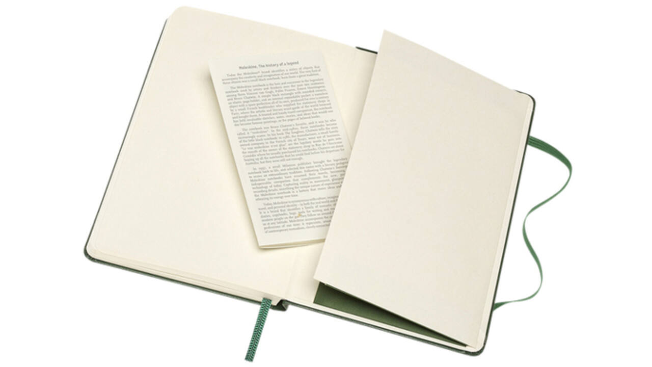 Notitieboek Moleskine pocket 90x140mm lijn hard cover myrtle green