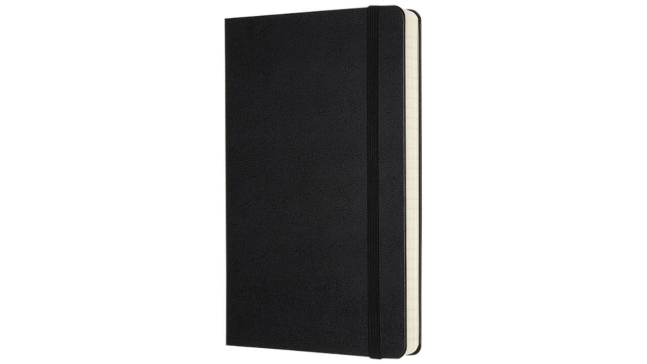 Notitieboek Moleskine Expanded large 130x210mm lijn hard cover zwart