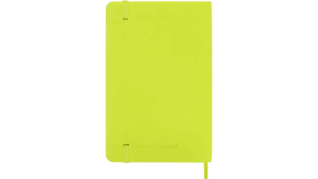 Notitieboek Moleskine pocket 90x140mm lijn soft cover lemon green