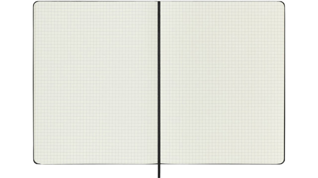 Notitieboek Moleskine XL 190x250mm ruit 5x5 hard cover zwart