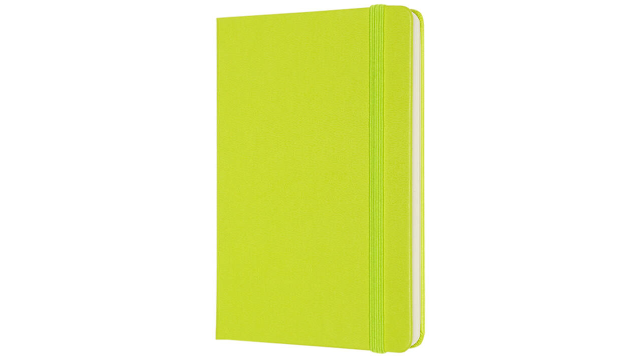 Notitieboek Moleskine pocket 90x140mm blanco hard cover lemon green