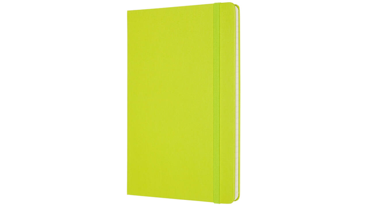 Notitieboek Moleskine large 130x210mm lijn hard cover lemon green