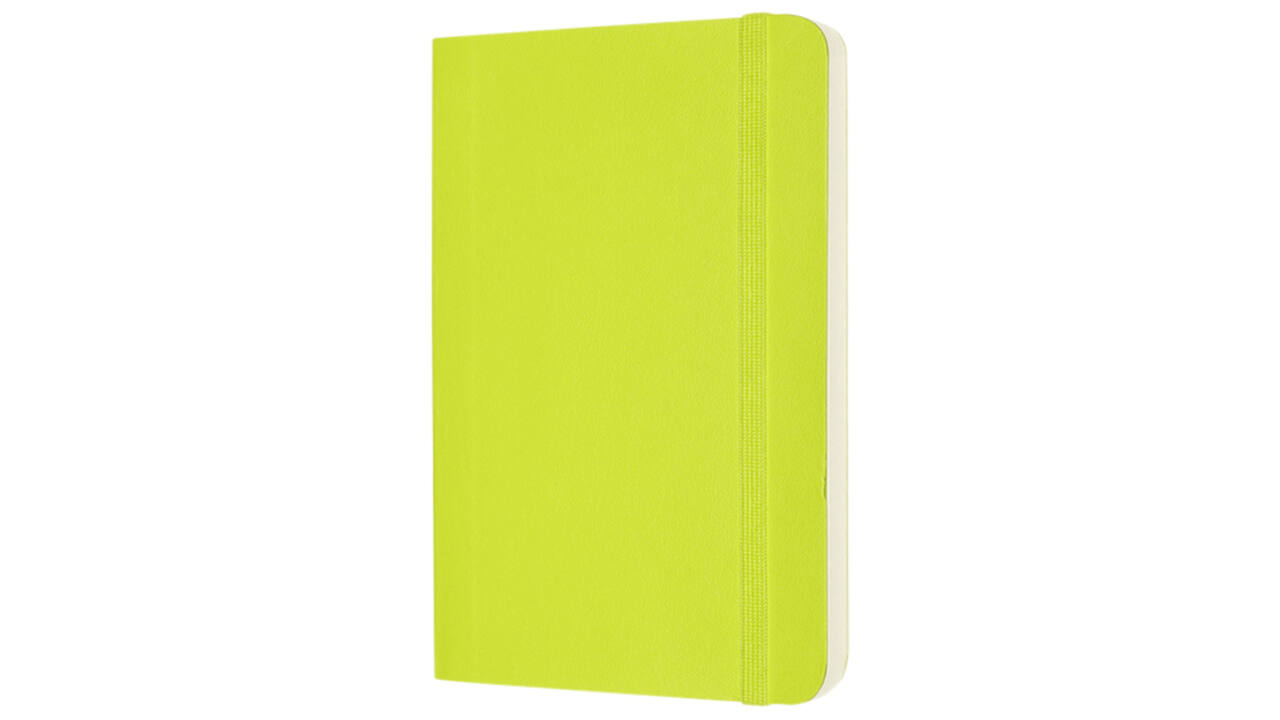 Notitieboek Moleskine pocket 90x140mm blanco soft cover lemon green