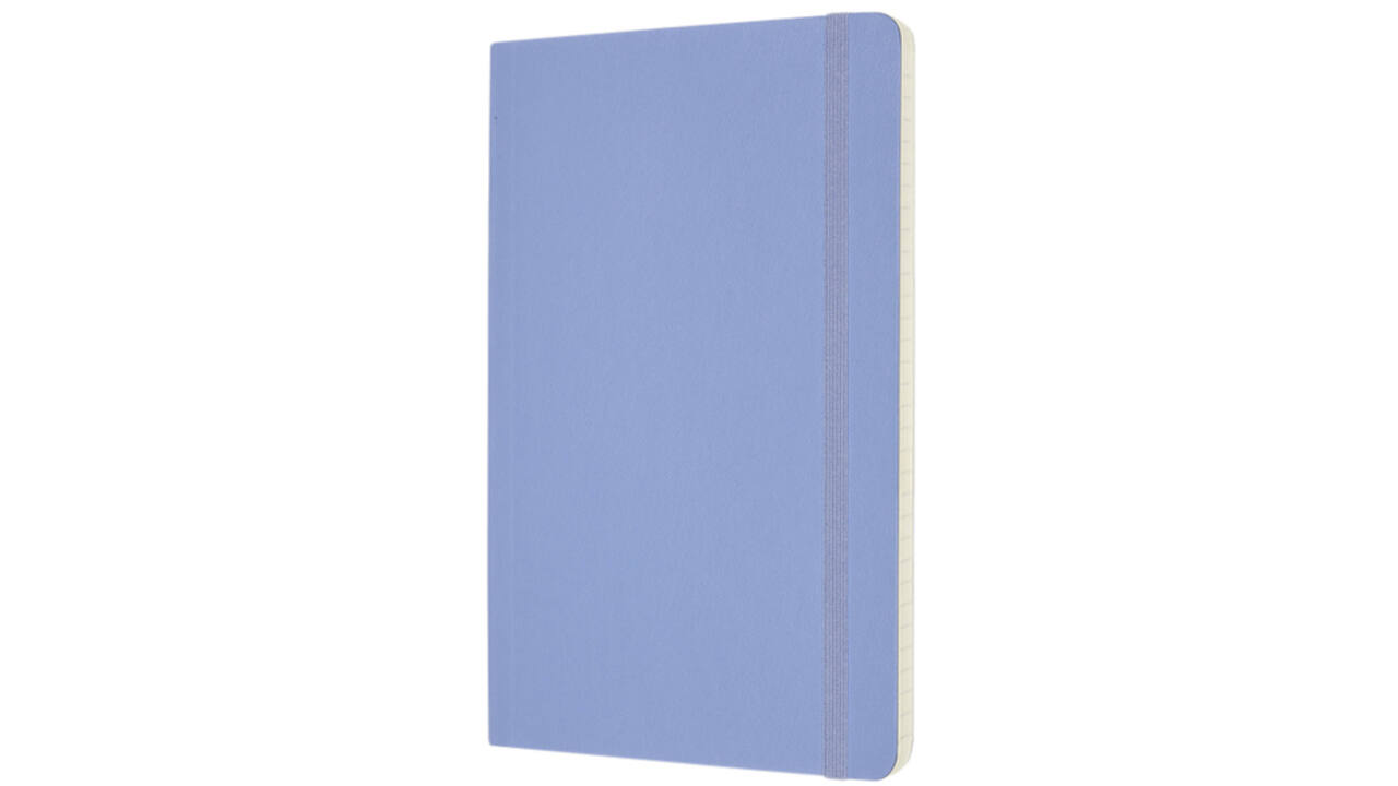 Notitieboek Moleskine large 130x210mm lijn soft cover hydrangea blue
