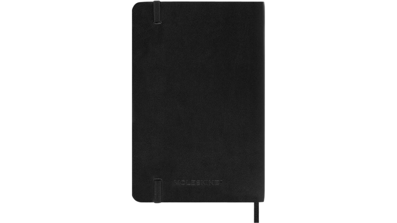 Notitieboek Moleskine pocket 90x140mm ruit 5x5mm soft cover zwart