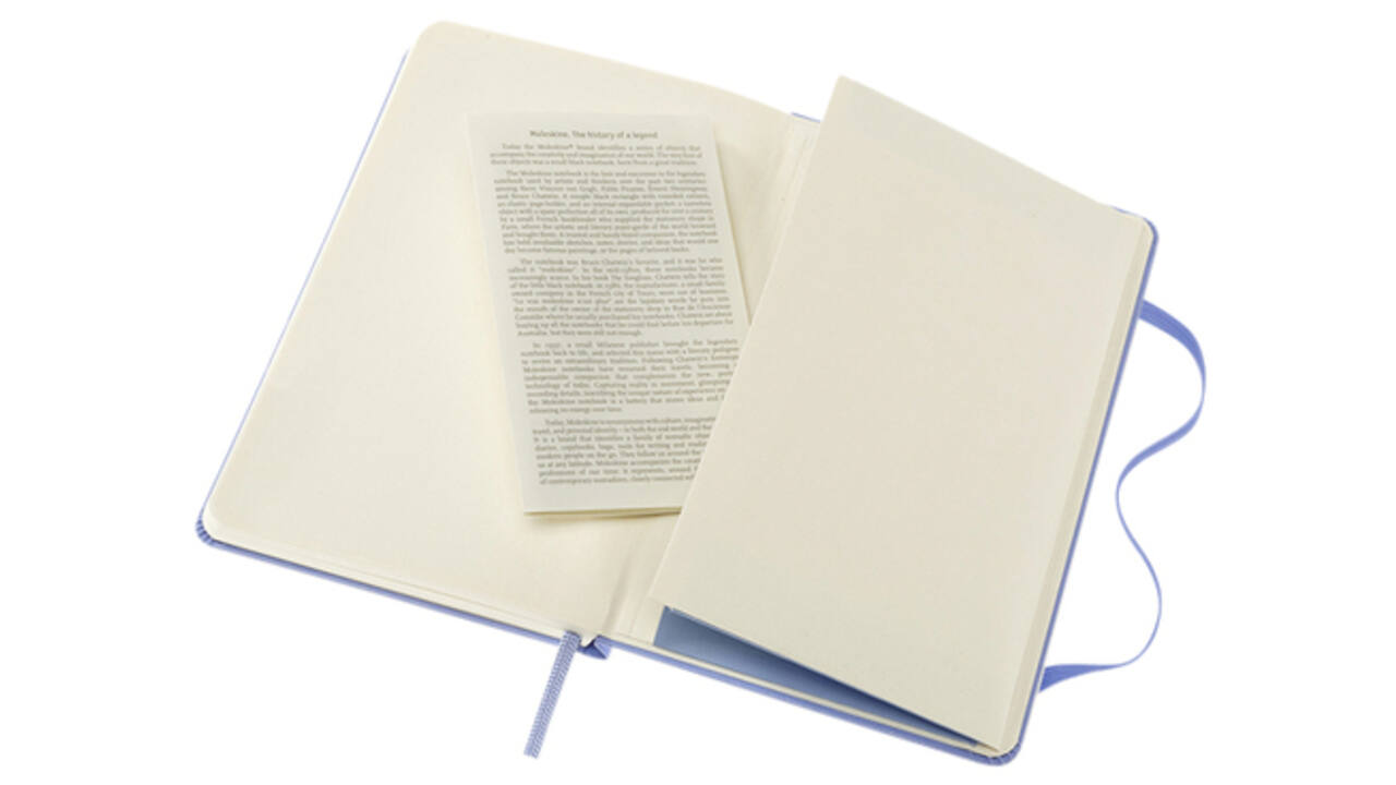 Notitieboek Moleskine pocket 90x140mm lijn hard cover hydrangea blue