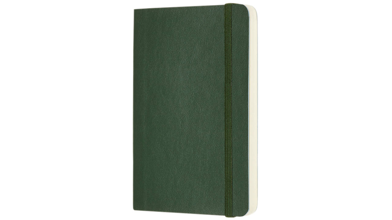 Notitieboek Moleskine pocket 90x140mm blanco soft cover myrtle green