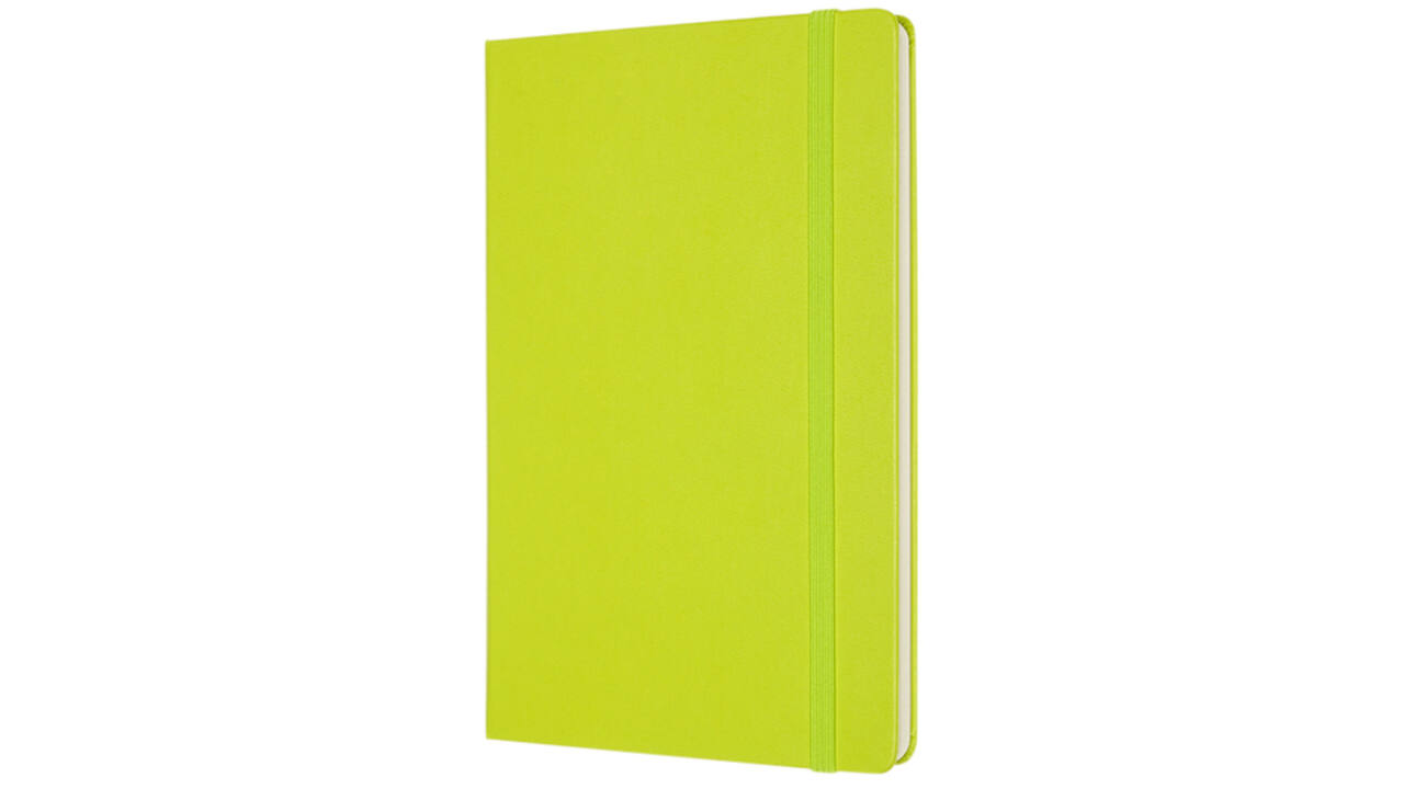 Notitieboek Moleskine large 130x210mm blanco hard cover lemon green