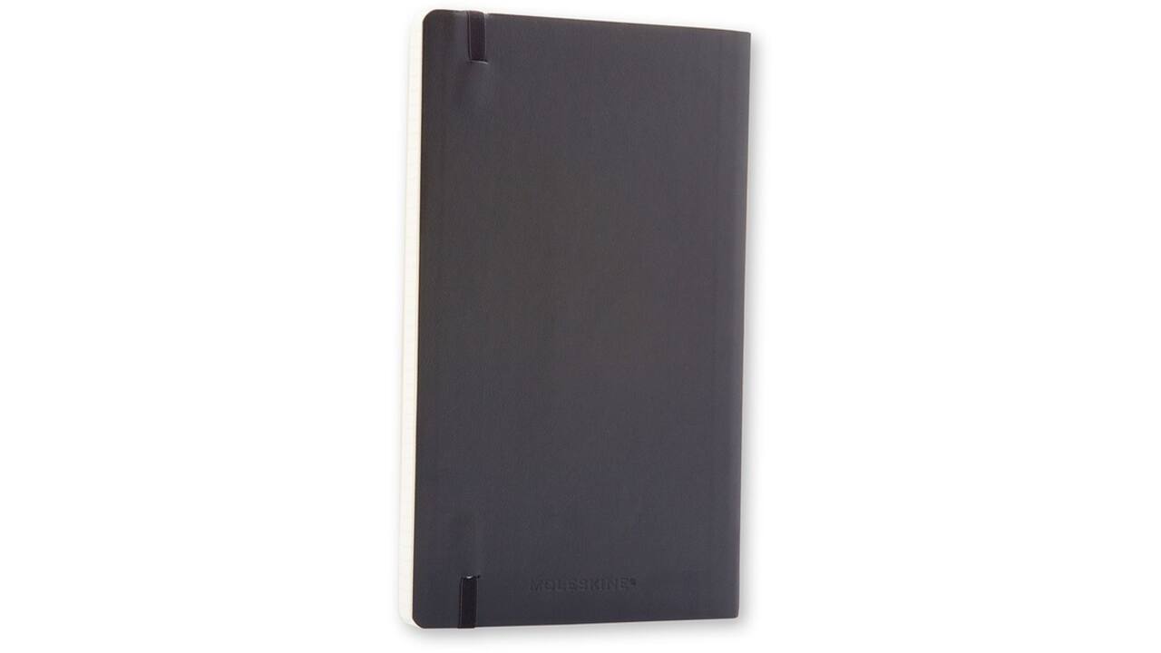 Notitieboek Moleskine large 130x210mm ruit 5x5mm soft cover zwart