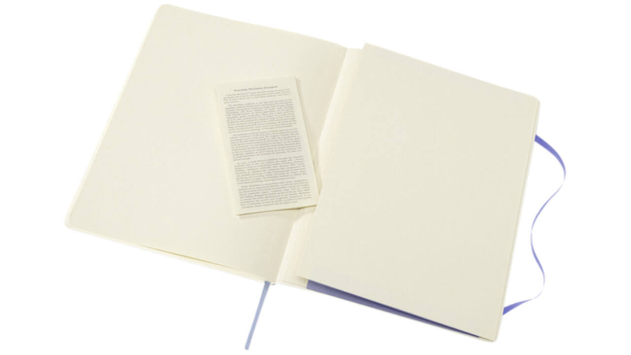 Notitieboek Moleskine XL 190x250mm lijn soft cover hydrangea blue