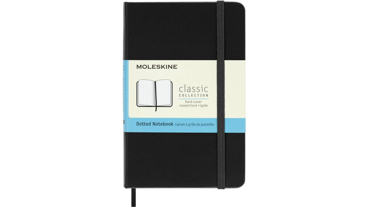 Notitieboek Moleskine pocket 90x140mm dots hard cover zwart