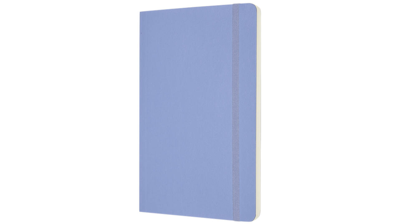 Notitieboek Moleskine large 130x210mm blanco soft cover hydrangea blue