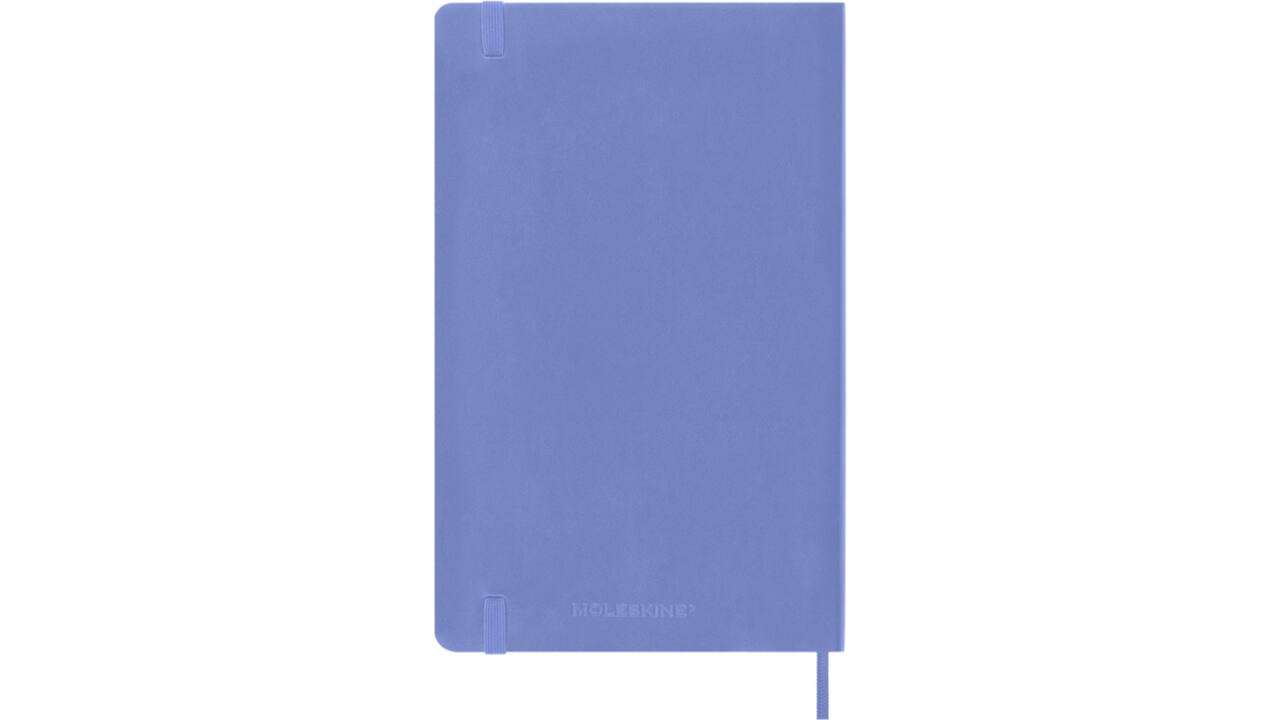 Notitieboek Moleskine large 130x210mm blanco soft cover hydrangea blue
