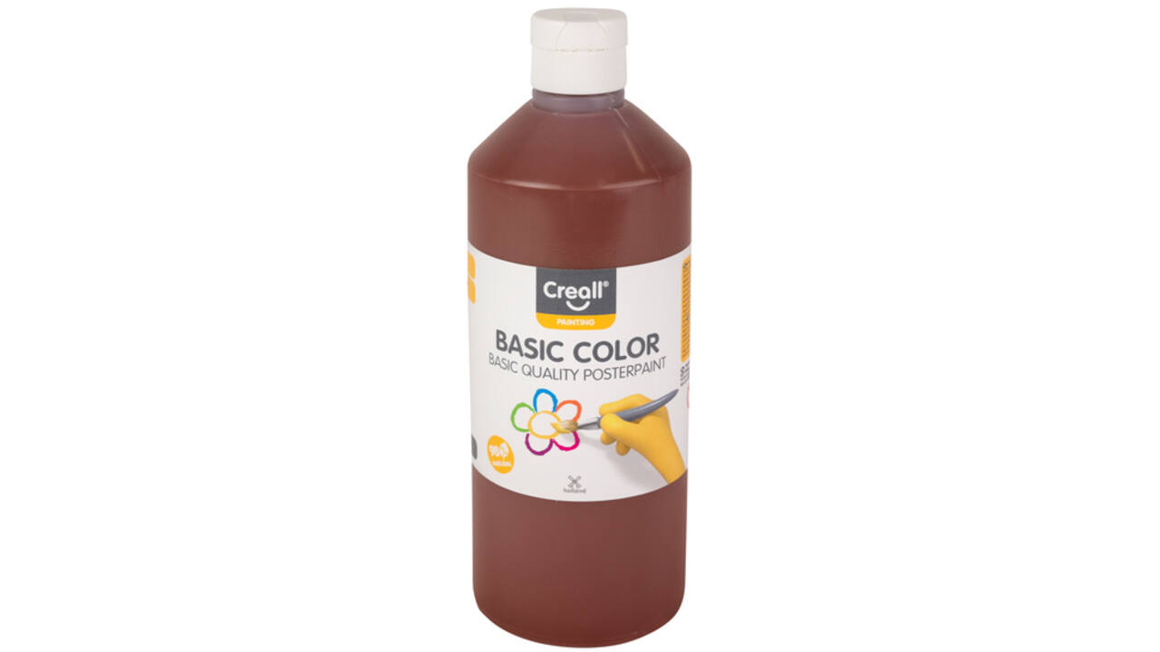 Plakkaatverf Creall basic donkerbruin 500ml