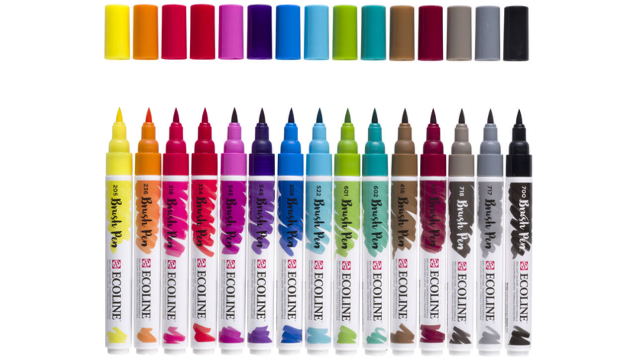 Brushpen Talens Ecoline set á 15 kleuren
