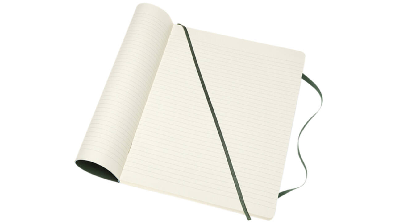 Notitieboek Moleskine XL 190x250mm lijn soft cover myrtle green