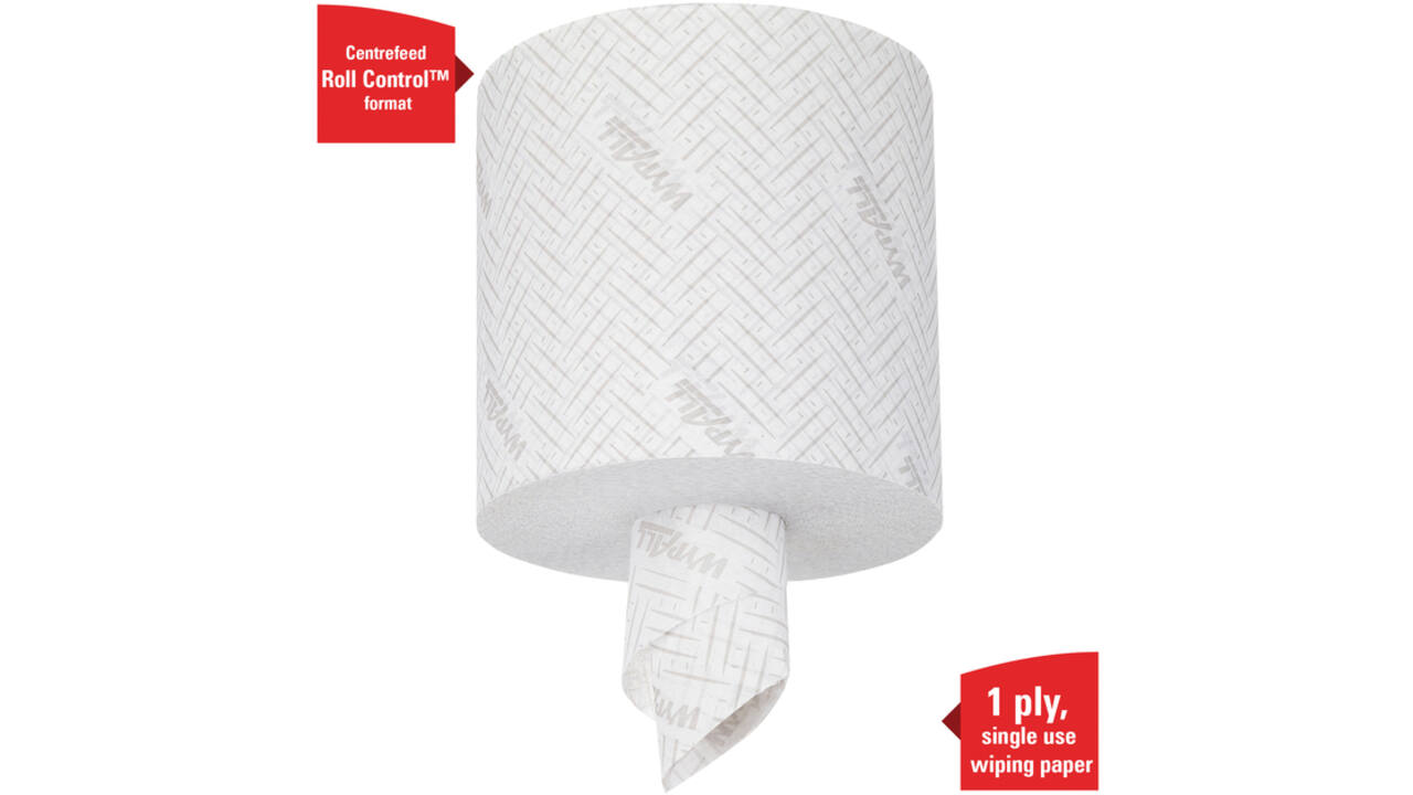 Poetsrol WypAll L10 1-laags 18,3cmx190m 500vel wit 7406