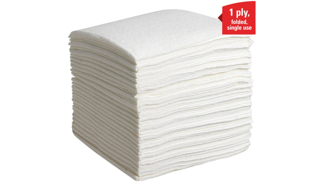 Poetsdoek WypAll L40 1-laags 304x317mm 18x56stuks wit 7471