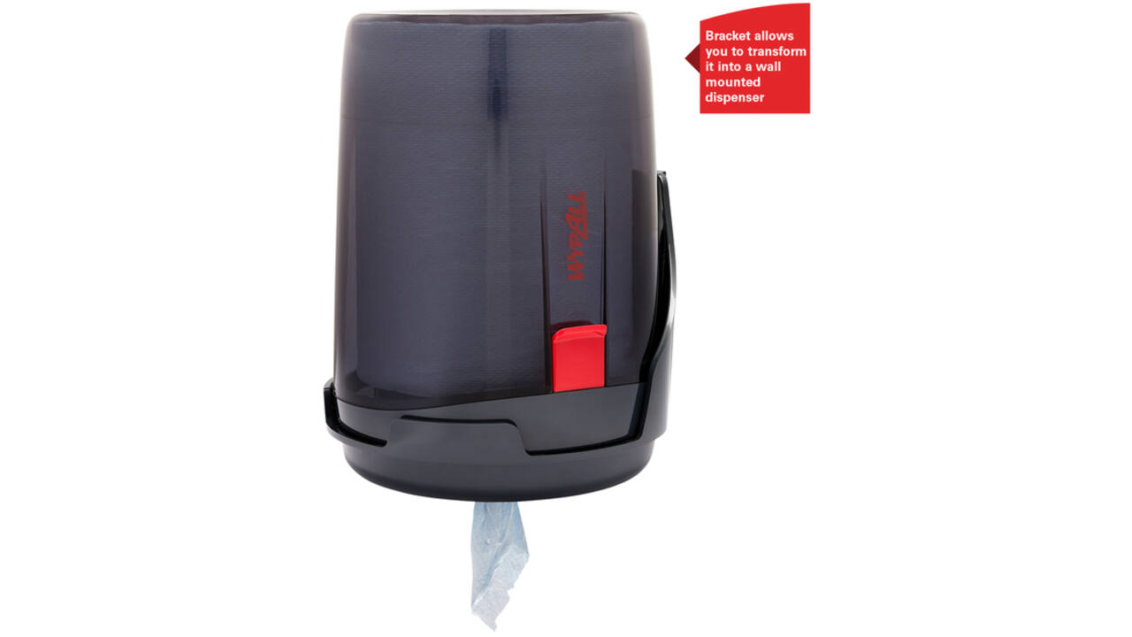 Poetsroldispenser WypAll reach centerfeed zwart 6221