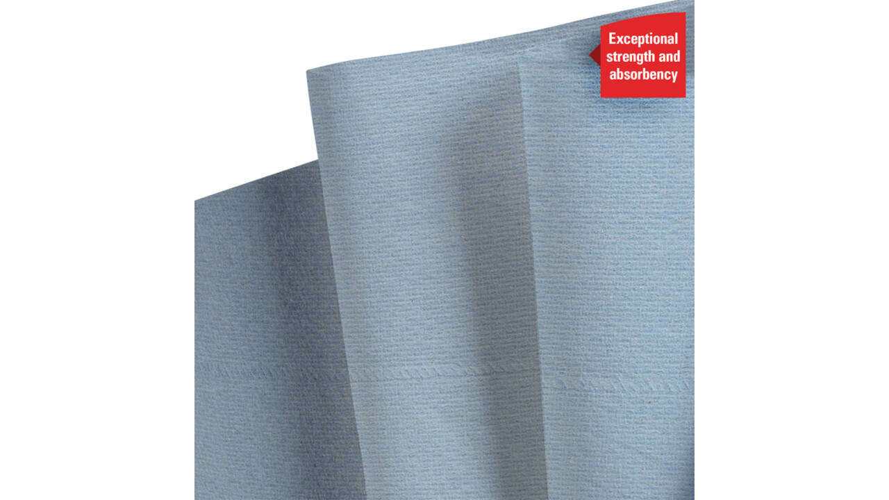 Poetsrol WypAll L20 2-laags 18,3cmx144m 380vel blauw 7302