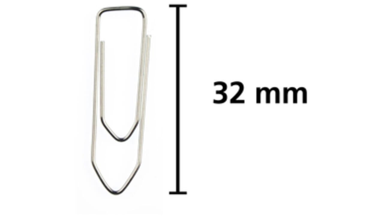 Paperclip Kangaro 32mm hoekig verzinkt doos à 100 stuks