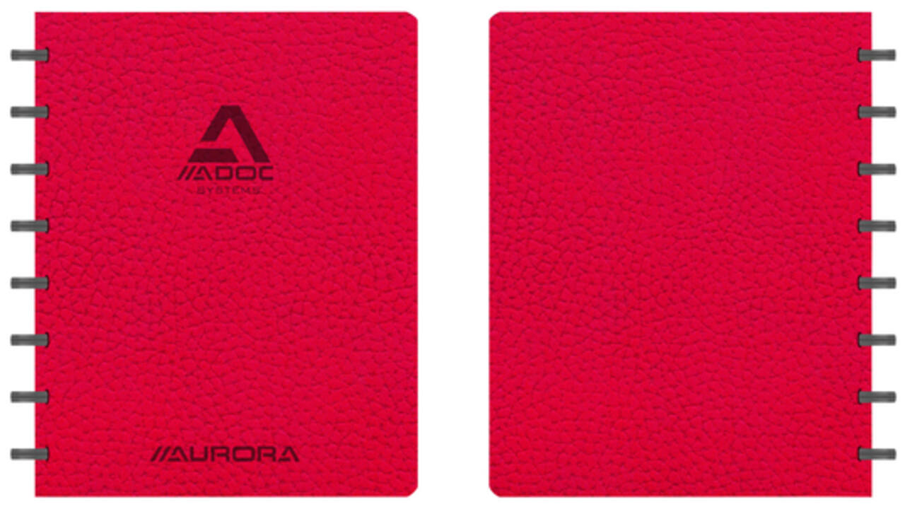 Schrift Adoc Business A5 ruit 5x5mm 144 pagina's 90gr rood