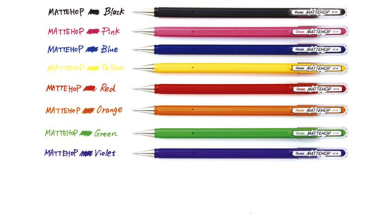 Gelschrijver Pentel K110 Mattehop medium violet