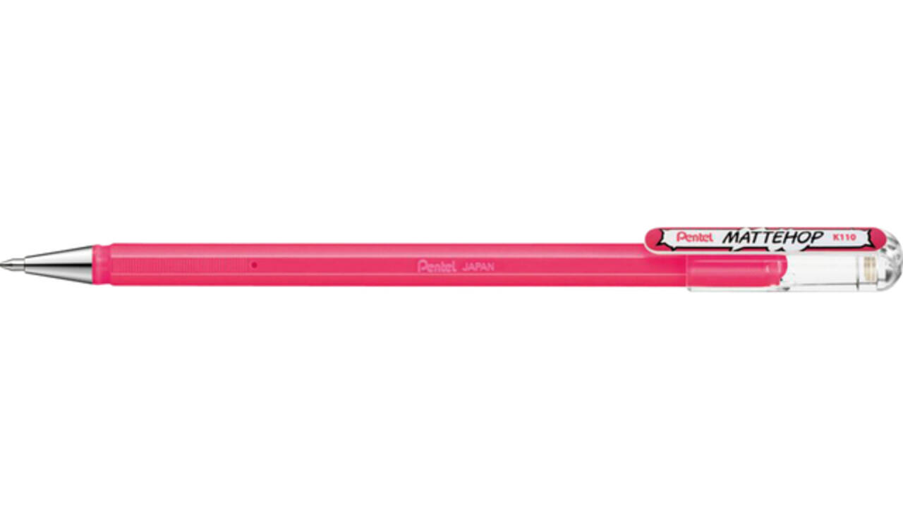 Gelschrijver Pentel K100 Mattehop medium roze