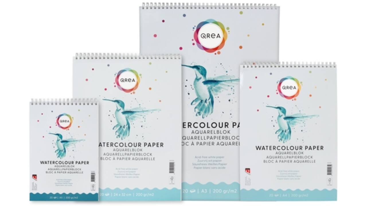 Aquarelblok Qrea A3 20vel 200gr spiraal