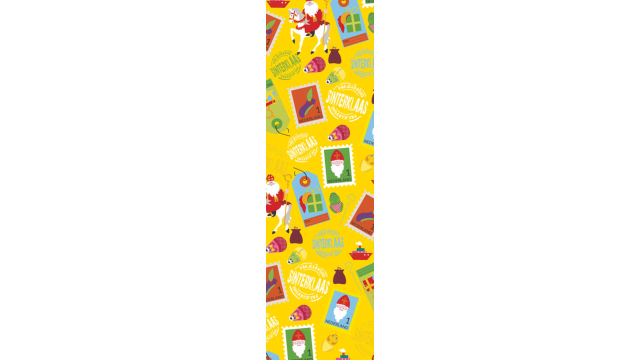 Inpakpapier Haza Sint 46.5x250cm doos à 100 stuks assorti