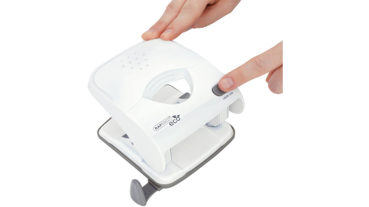 Perforator Rapesco Germ-Savvy antibacterieel 2-gaats wit