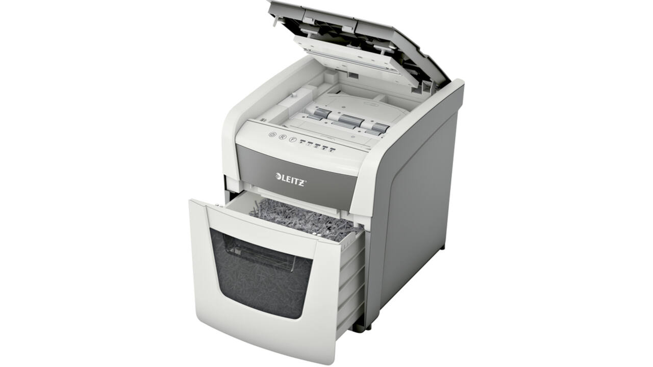 Papiervernietiger Leitz IQ Auto+ Small Office 50X P4 snippers 4x28mm